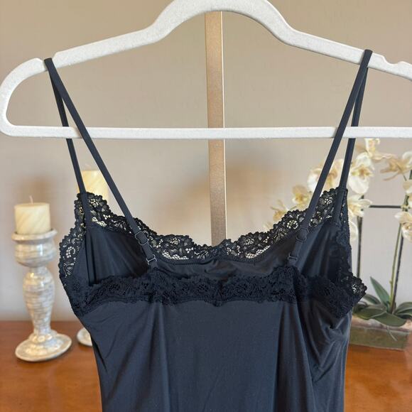 SKIMS Fits Everybody Lace Long Slip Dress Onyx Size M - Picture 7 of 9